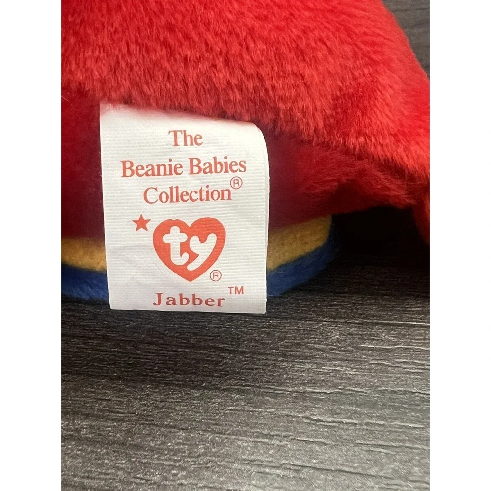 Ty 4197 Beanie Baby Jabber‎ The Parrot Tropical Bird Free Shipping New With Tags
